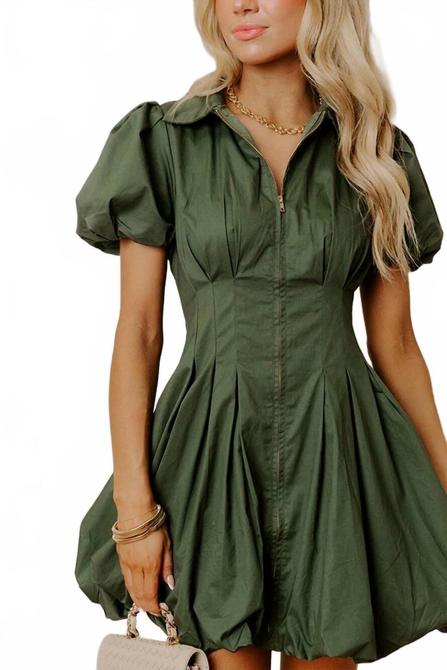 NEW TCEC harmony mini dress in hunter